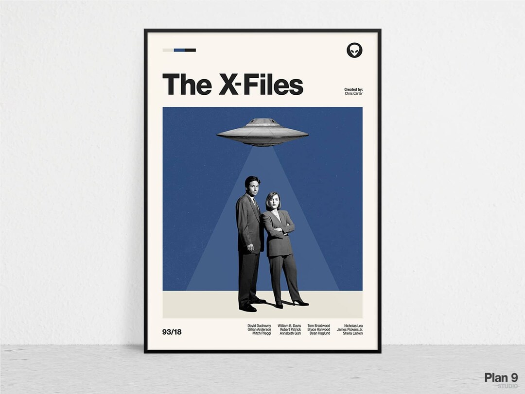 THE X-FILES Retro Tv Series Print Modern Vintage Mid Century Modern ...