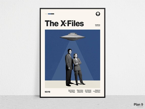 THE X-FILES Retro Tv Series Print Modern Vintage Mid - Etsy