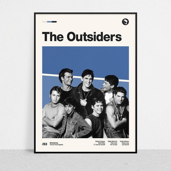 THE OUTSIDERS - Retro Movie Print | Modern Vintage | Mid Century Modern | Minimalist | Movie Art | Movie Poster