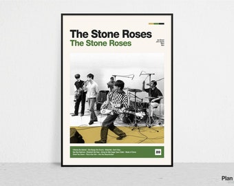 THE STONE ROSES - The Stone Roses - Retro Music Print | Modern Vintage | Mid Century Modern | Minimalist | Album Art | Music Poster