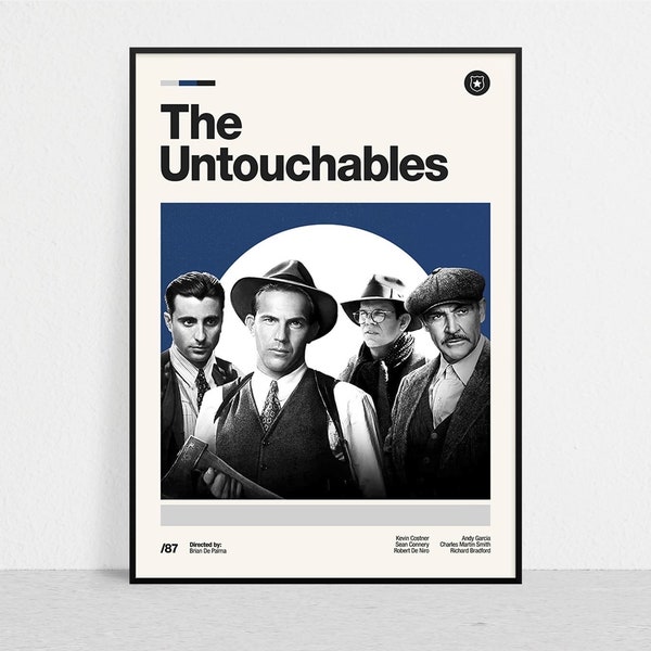 THE UNTOUCHABLES - Retro Movie Print | Modern Vintage | Mid Century Modern | Minimalist | Movie Art | Movie Poster