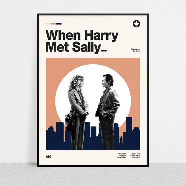 When Harry Met Sally - Retro Movie Print | Modern Vintage | Mid Century Modern | Minimalist | Movie Art | Movie Poster