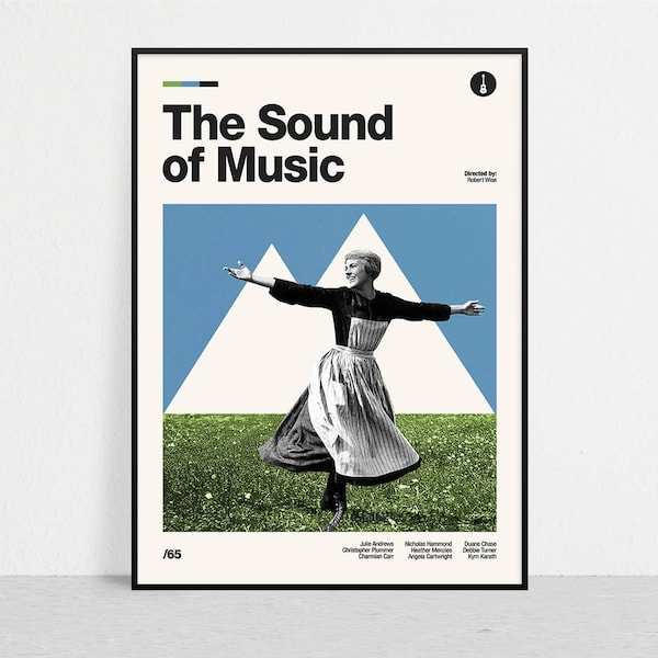 The Sound of Music - Retro Movie Print | Modern Vintage | Mid Century Modern | Minimalist | Movie Art | Movie Poster