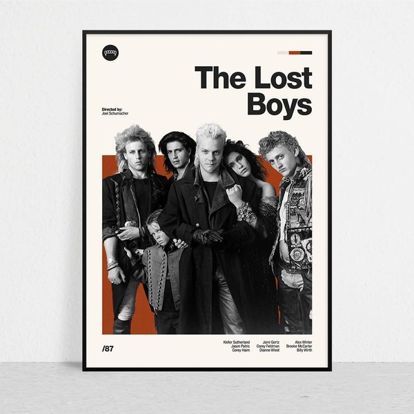 THE LOST BOYS - Retro Movie Print | Modern Vintage | Mid Century Modern | Minimalist | Movie Art | Movie Poster