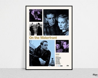 ON THE WATERFRONT - Retro Movie Print | Modern Vintage | Mid Century Modern | Minimalist | Movie Art | Movie Poster