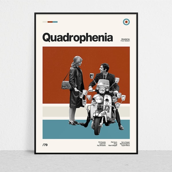 QUADROPHENIA - Retro Movie Print | Modern Vintage | Mid Century Modern | Minimalist | Movie Art | Movie Poster