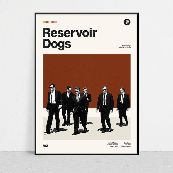 RESERVOIR DOGS - Retro Movie Print | Modern Vintage | Mid Century Modern | Minimalist | Movie Art | Movie Poster