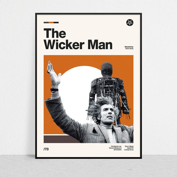 THE WICKER MAN - Retro Movie Print | Modern Vintage | Mid Century Modern | Minimalist | Movie Art | Movie Poster