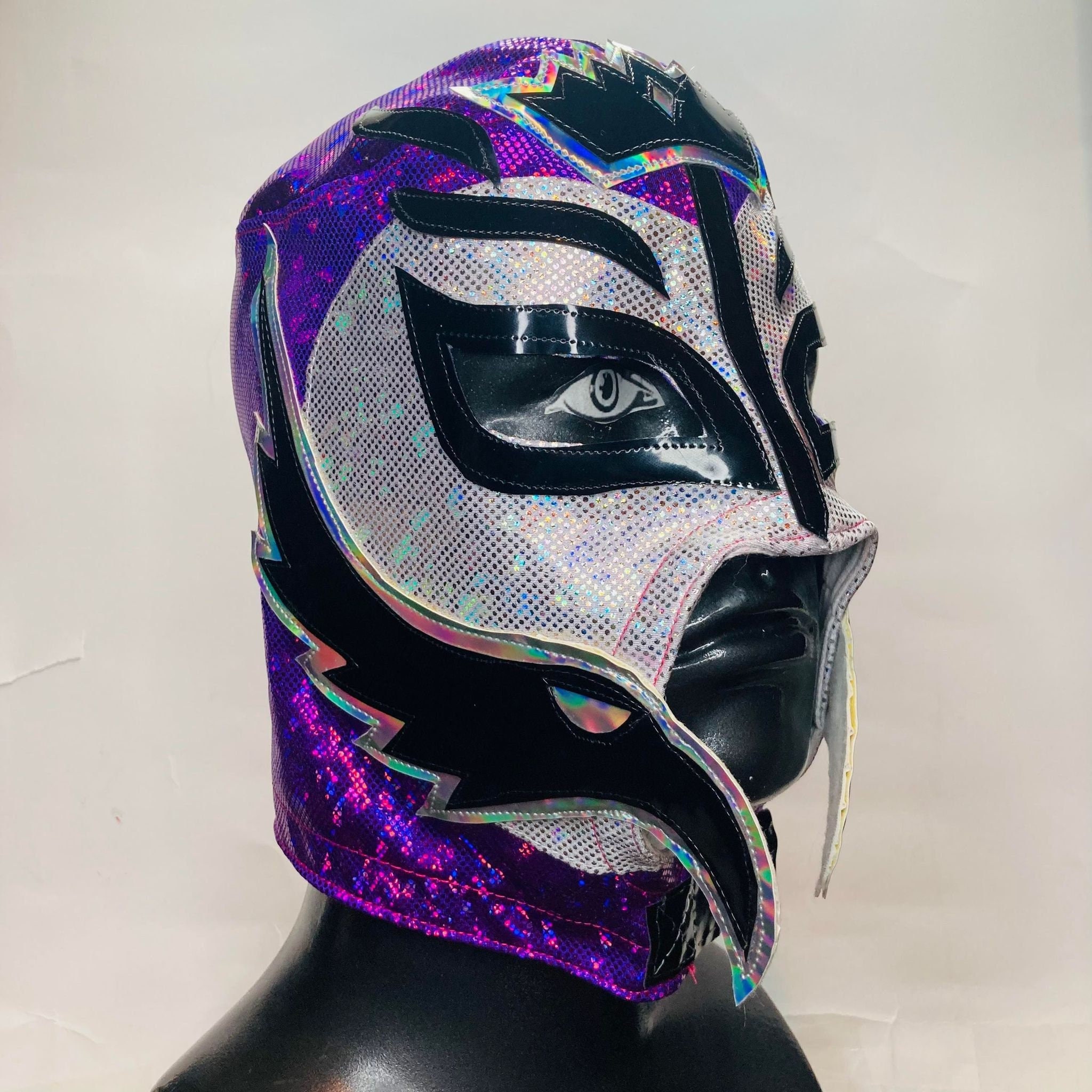 Rey Mysterio Phantom Semi Professional Grade Lucha Mask Purple Etsy