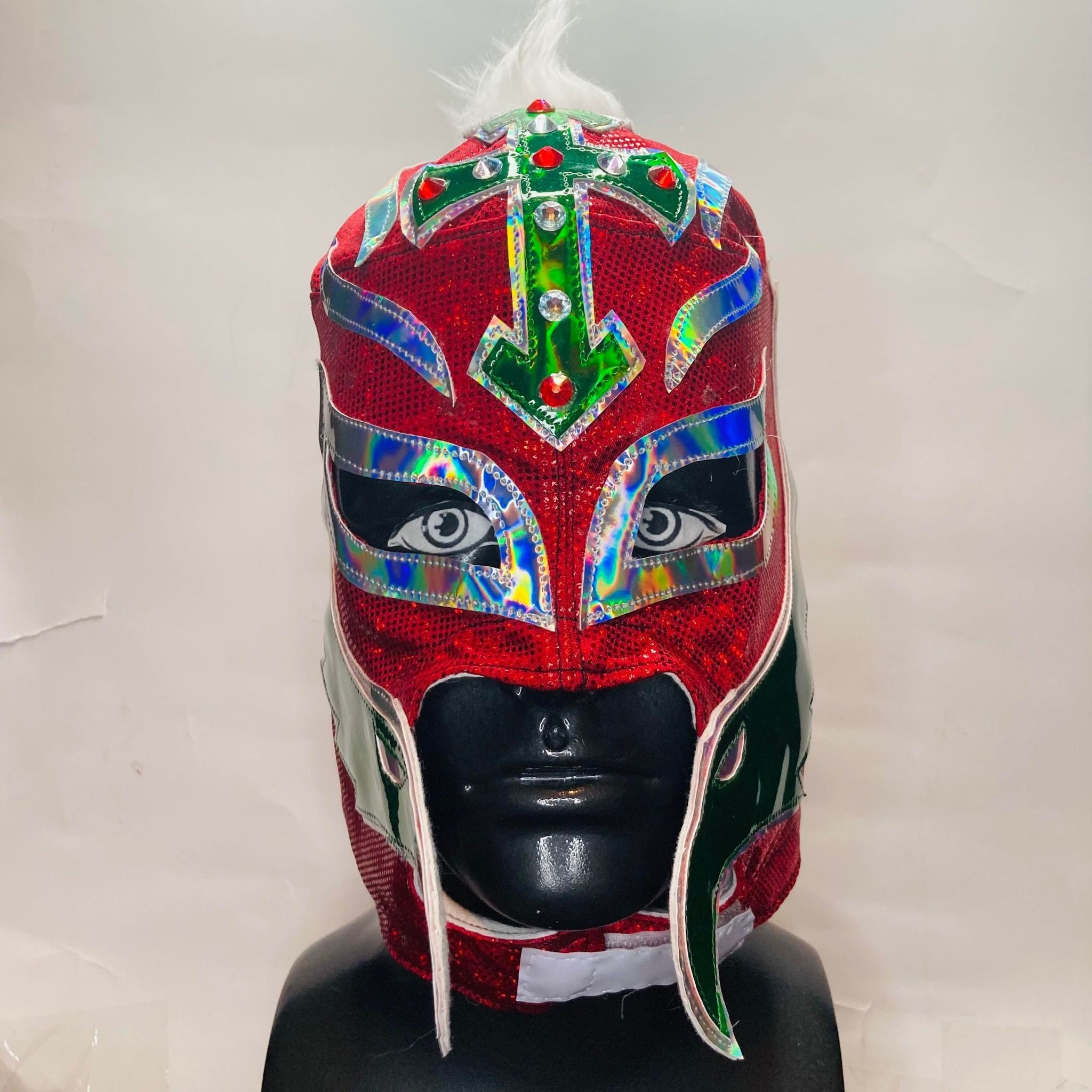 Rey Mysterio Semi Professional Grade Lucha Wrestling Mask Red Etsy