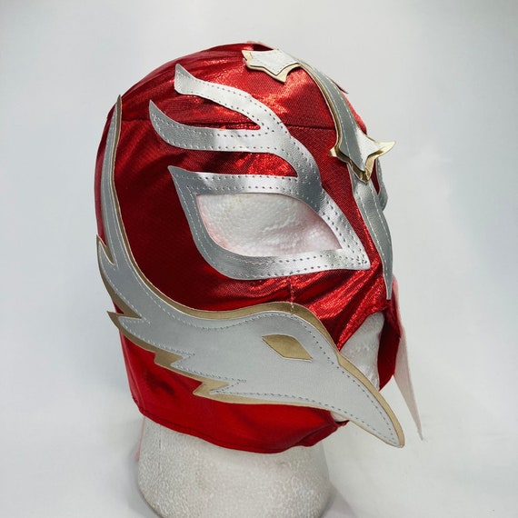 Rey Mysterio Red And Silver Luchador Wrestler Kids Size Mask Etsy
