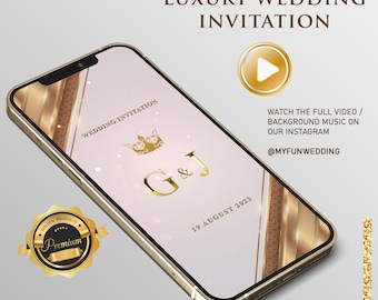 Luxury Wedding Video E-vite: Animated Save The Date (Digital)