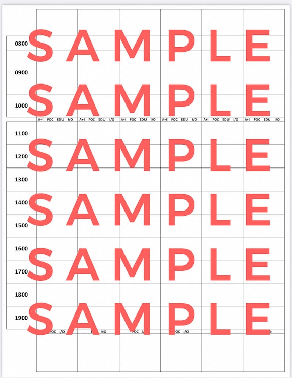 6 Patient Nurse Hourly Management Sheet | Etsy