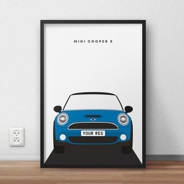 Mini Cooper S R56 Print - Hot Hatch - Cool Car Print - Iconic Car - Digital Art - Car Illustration