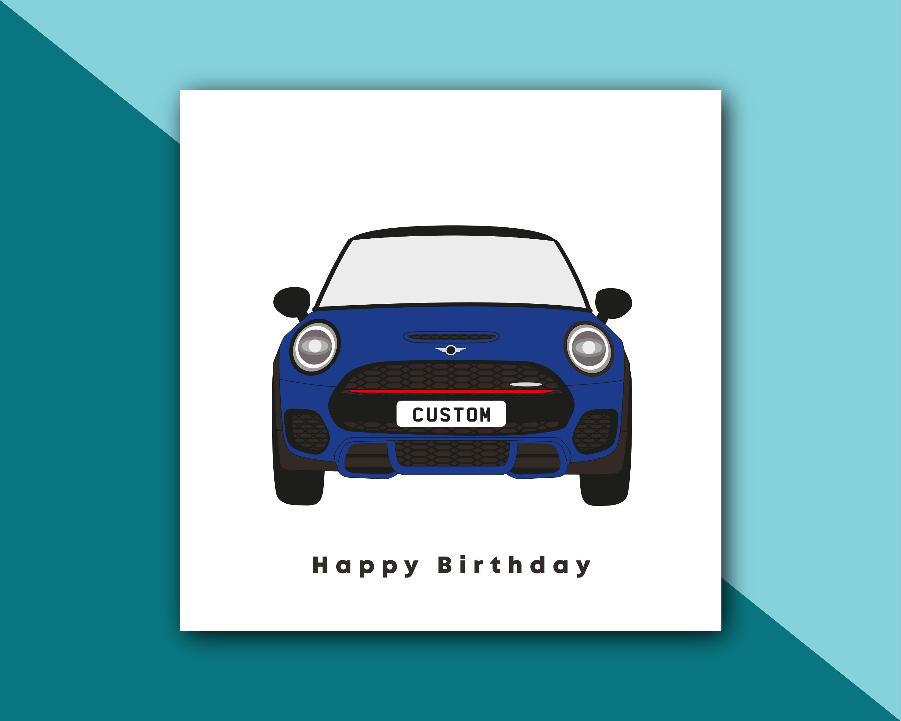 Mini JCW - Happy Birthday Day Card/Father's Day Card - Greetings Card - Illustration