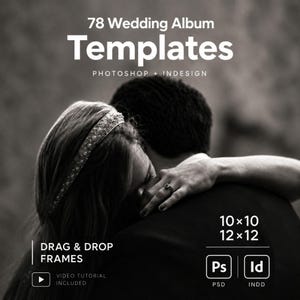 Wedding Album Templates | Photoshop, InDesign Layouts (10x10, 12x12)
