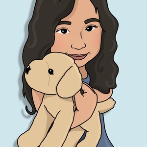 Custom Digital Portrait, Digital Minimal Illustration from Photos, Perfect Gift, Pet Portrait, DIGITAL Download, Family Portrait with faces