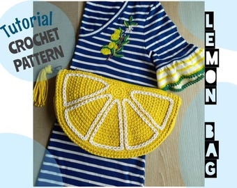 Crochet Lemon Bag PDF Pattern: Summer Handbag Tutorial (Digital Download)