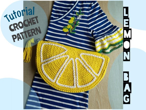 Crochet Lemon Bag PDF Pattern: Summer Handbag Tutorial (Digital Download)