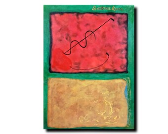 Painting "Green Window of Love and Joy"   - height: ca. 70 cm.