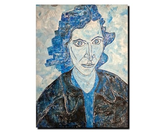 Acryl Painting "My best friend Vincent Gallo"    - height: ca. 70 cm