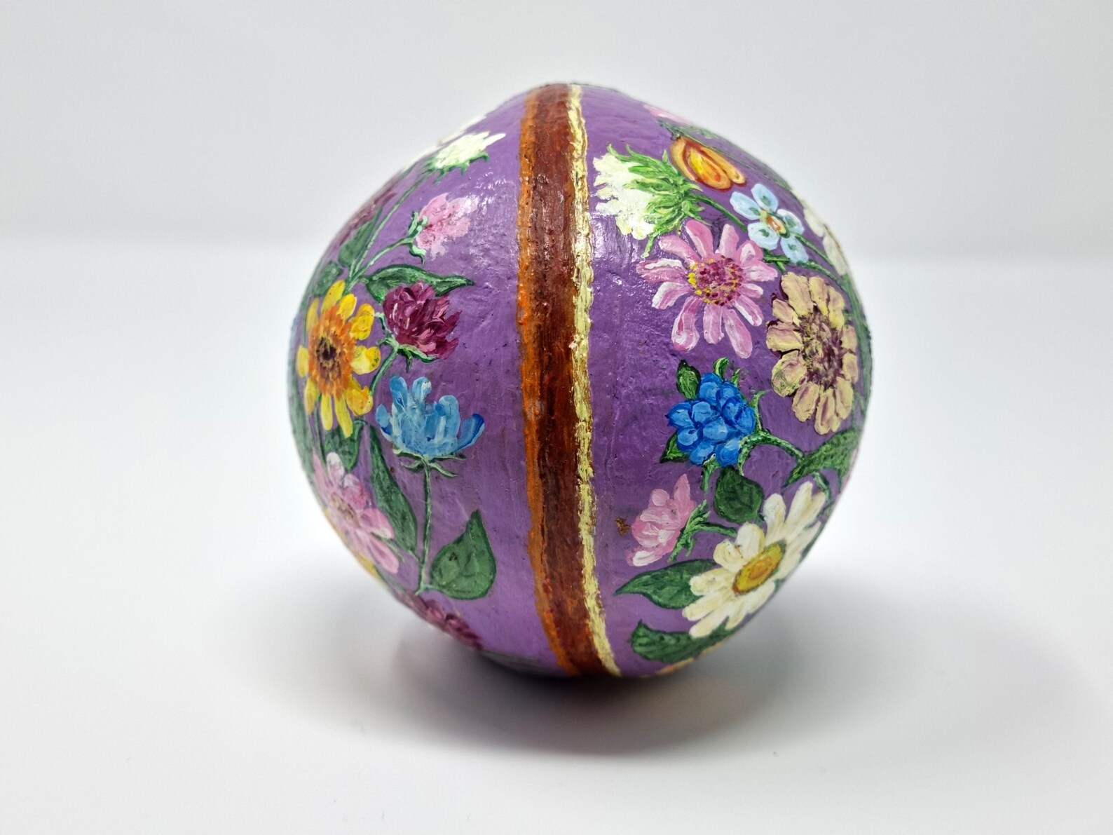 Dried Coconut Handpainted With 3 Different Flower Motifes Etsy