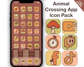 Fall Themed App Icons, iOS 16 iOS 17, iPhone, Android, iPad icons, autumn aesthetic home screen icon pack
