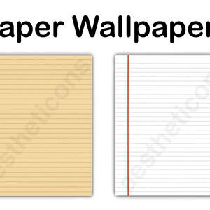 May include: Two lined paper backgrounds, one is beige and the other is white. Both backgrounds have a red line on the left side.