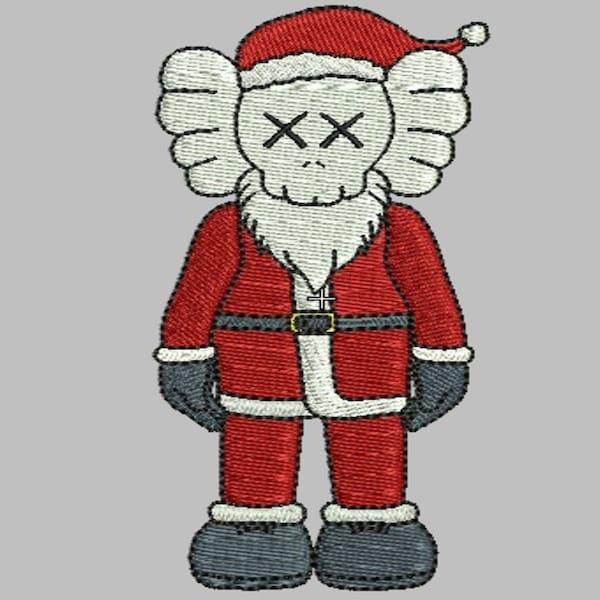 Embroidery File " Kaws" Digitized Logo Digital Download for Embroidery Machines PES/DST Files