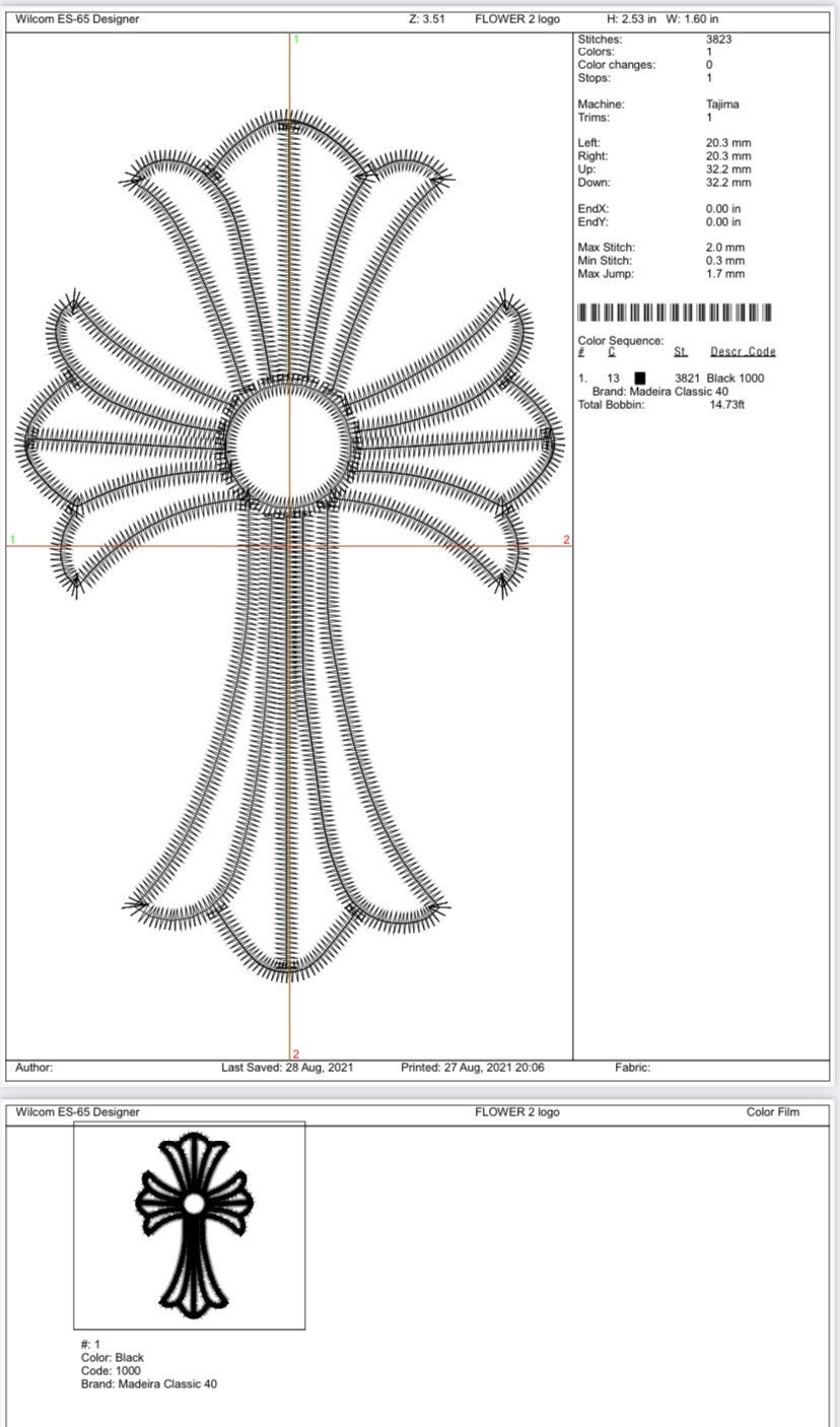 Embroidery File chrome Hearts Digitized Logo Etsy