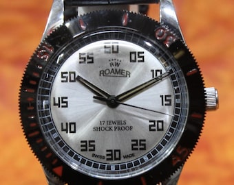 Reloj mecánico Roamer de 17 joyas, fabricado en Suiza, década de 1980