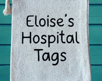 Unique Customized Hospital Tag Keepsake Bag - Baby Birth Remembrance
