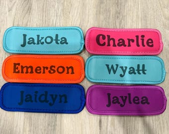Custom Name Freeze Holder Sleeve for Kids - Personalized Popsicle Holder
