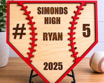 Personalized Baseball Home Plate Sign
