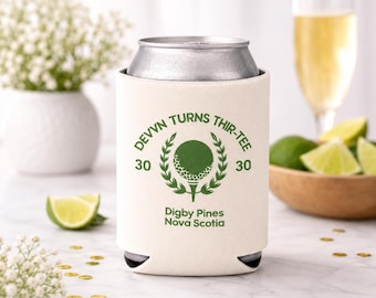 Personalized Golf Birthday Beer Can Sleeve