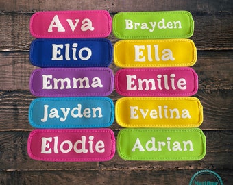 Custom Name Freezie Holder Sleeve for Kids - Personalized Cold Pack Cover