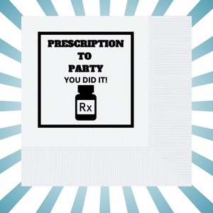 Apotheken-Abschluss-Party-Must-Have: Personalisierte Rezept-Servietten