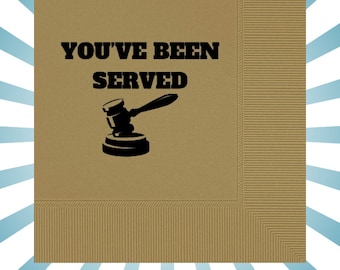 You've Been Served! Graduation Napkins for the New Lawyer in Your Life