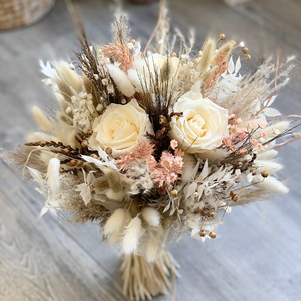 Dried flower bouquet / men's pin / hair comb / roses decoration bridal bouquet dried flowers