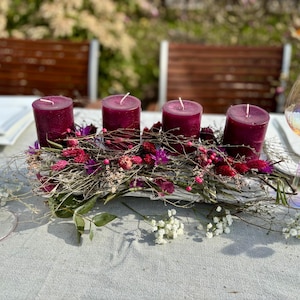 Dried arrangement | Arrangement | Wedding decoration | Dried flower arrangement wedding | Candles | Spring | Spring decoration