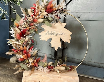 Autumn wreath | Autumn decoration | Dried flowers