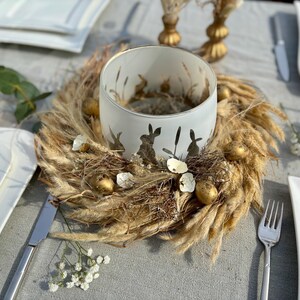 Lantern | Spring wreath | Easter wreath | Easter decoration | Dried flower wreath | Wreath | Table decoration | Table ornament | Table wreath