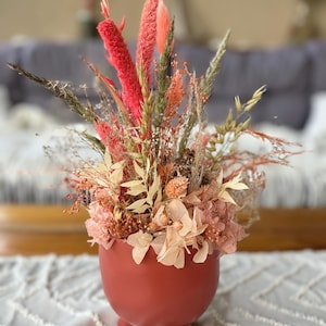 Dried flower arrangement | Dried arrangement | Dried flowers in pots | Wedding table decoration |