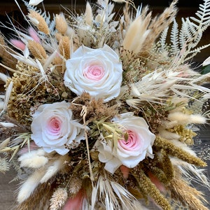 Dried flower bouquet set / hair comb / men&#39;s pin / rose decoration bridal bouquet dried flowers boho wedding