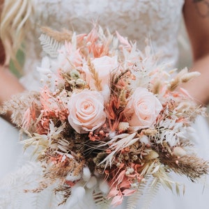 Bridal bouquet | Dried flower bouquet / Men&#39;s boutonniere / Hair comb / Rose decoration dried flowers