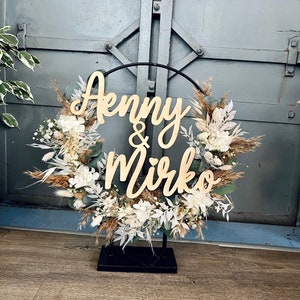 Dried flower wreath standing, wreath, flower wreath, wedding, flower hoop, hoop standing, Mother&#39;s Day / Valentine&#39;s Day | gift | personalized