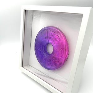 Colorful Pop Art, Iridescent PURPLE/PINK Resin Life Saver, Gummy Bear Art, Colorful Art, Nursery Room, Children&#39;s room decor, candy pop art