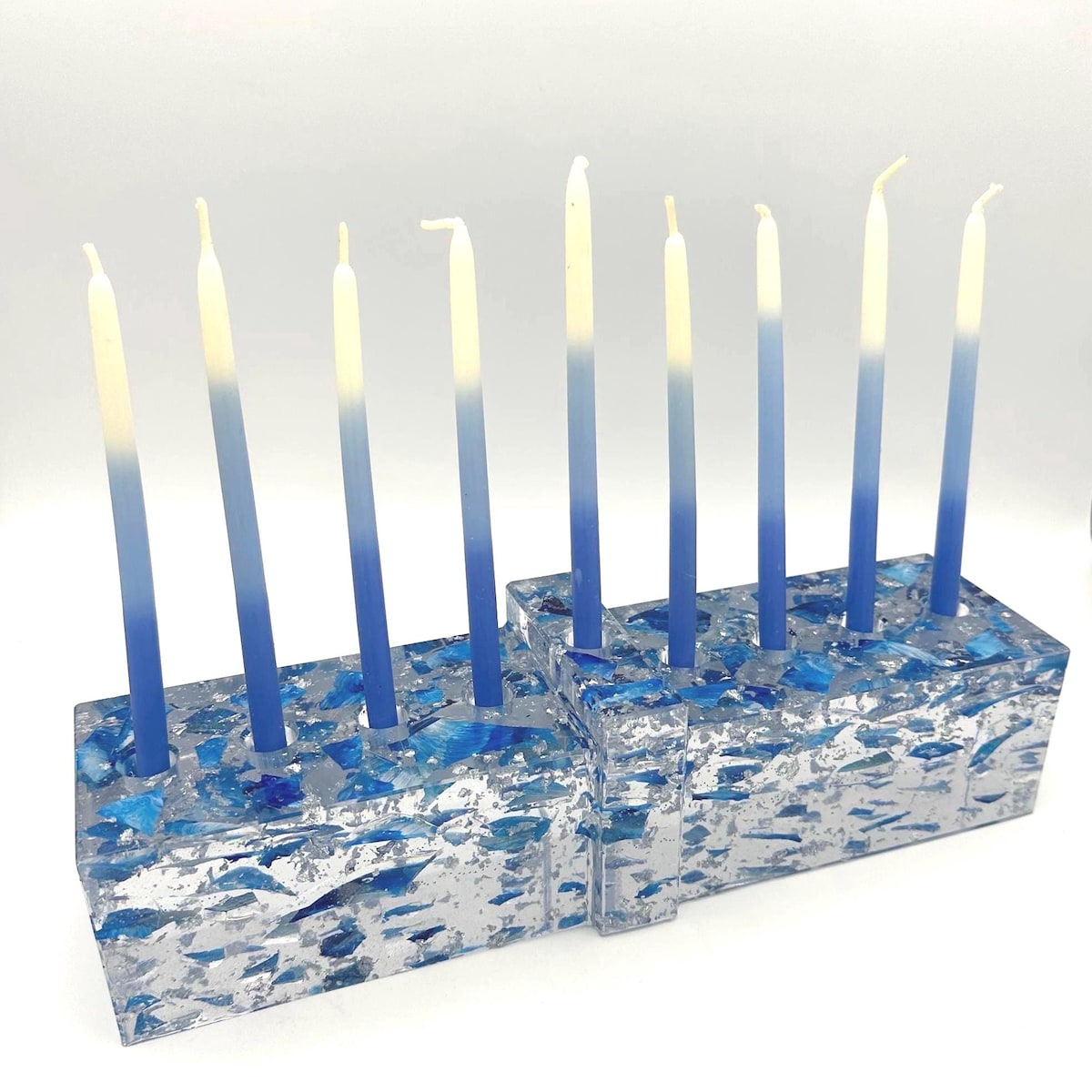 Chuppah Glass Menorah Keepsake