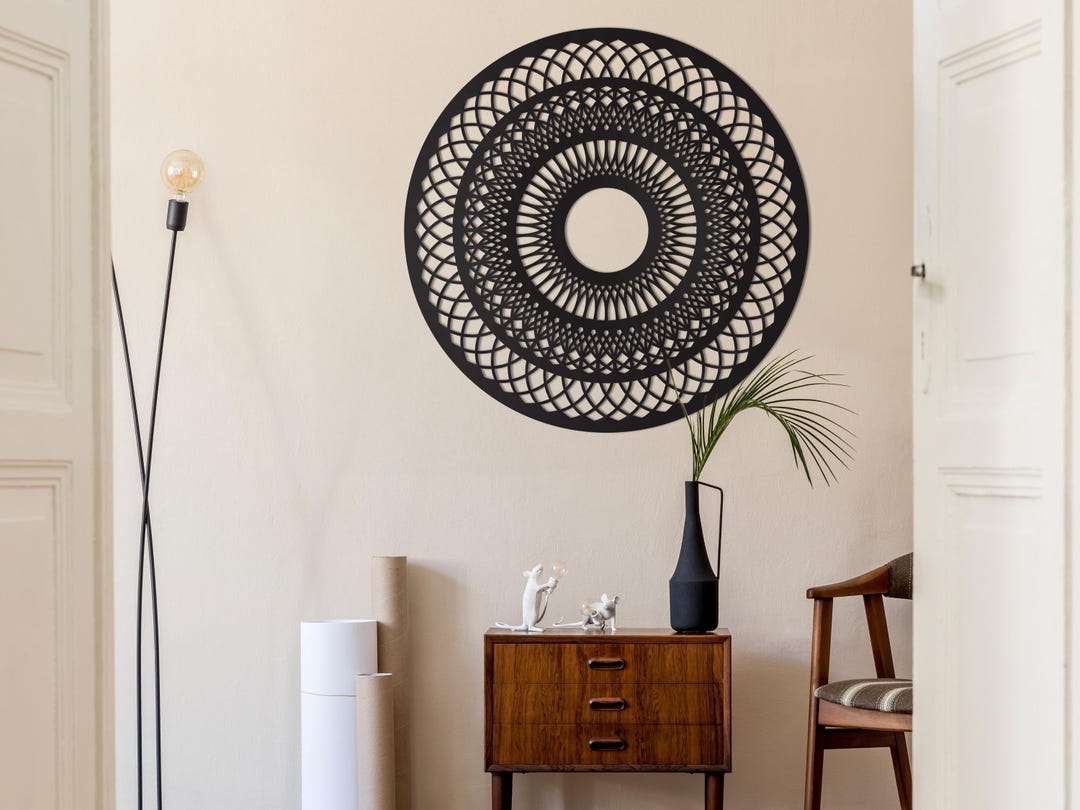 Sacred Geometry Metal Wall Art, Flower of Life, Home Decor Wall Art ...