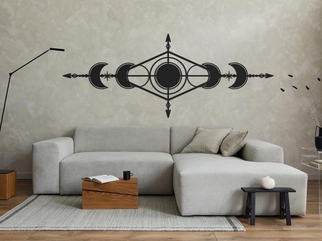 Moon Metal Wall Art, Moon Phase Wall Art, Home Decor Wall Art,wall ...